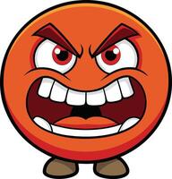 Angry Emoji Face A Bold and Expressive vector
