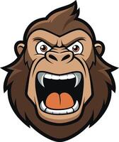 Fierce Gorilla A Powerful and Intense vector