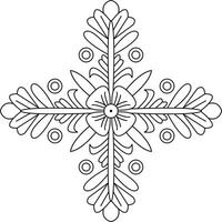 A cross with a flower design on it vector