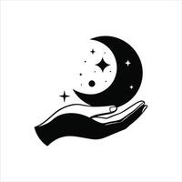 Enchanting Crescent Moon Clipart Design vector