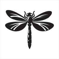 A Beautiful Dragonfly Insect Illustration Design in Flight vector