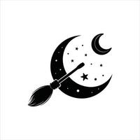 Lunar Dream Crescent Moon Clipart Design vector