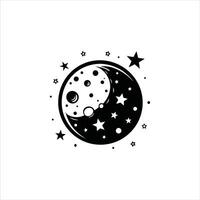Mystical Crescent Moon A Clipart Series vector