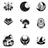 Mystical Vibe A Clipart Design Collection vector