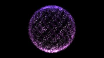 A purple ball with a black background video