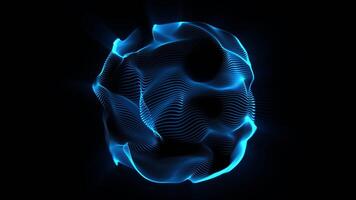 Abstract blue wave motion background video