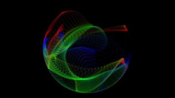 A computer generated image of a colorful wave video