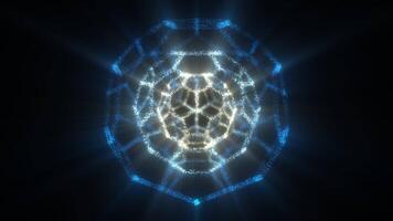 Abstract geometric pattern of a star in a dark background video