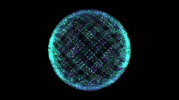 A green and blue sphere with a pattern on it video