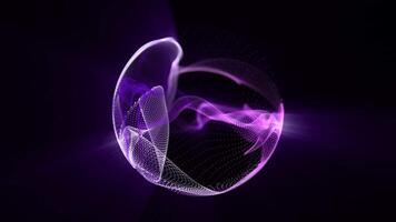 A purple abstract design with a wave pattern video