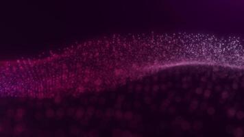 Abstract Purple Particle Wave Flowing in Dark Space video