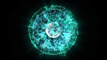 A glowing green orb with a glowing light video