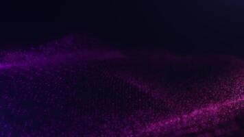 Abstract Purple Particle Wave Flowing in Dark Space video