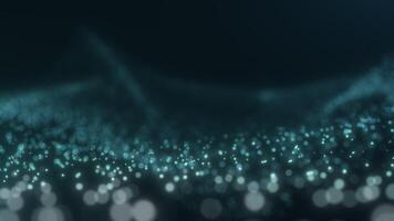 Abstract Blue Particle Wave Background video