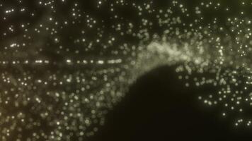 Golden Sparkling Particle Wave with Soft Glow video