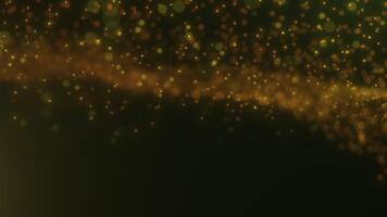 Golden Particle Stream on Deep Dark Background video