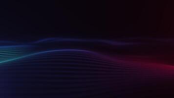Futuristic Red and Blue Particle Wave Animation video