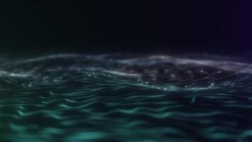 Futuristic Digital Wave With Glowing Particle Flow video