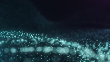 Blue Particle Wave Flowing in Depth video