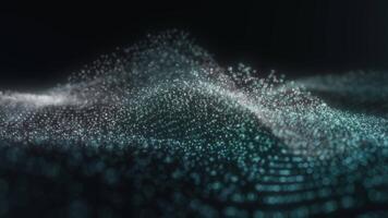 Abstract Wave of Shimmering White and Blue Particles video