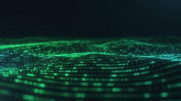 Green Digital Particle Waves in Motion video