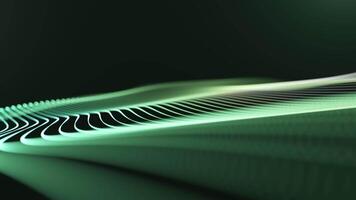 Futuristic Green Wavy Particle Background Animation video