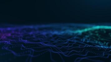 Blue and Purple Particle Waves with Digital Flow video