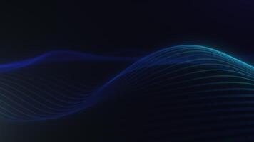 Blue Gradient Waves on Dark Background video