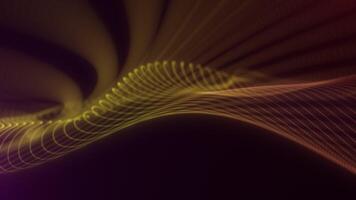 Golden Flowing Particle Wave Background video