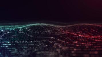 Dynamic Red and Cyan Particle Wave Motion video
