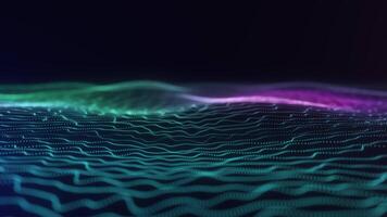 Colorful Abstract Digital Particle Wave Animation video