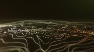 Golden Abstract Particle Wave Background video