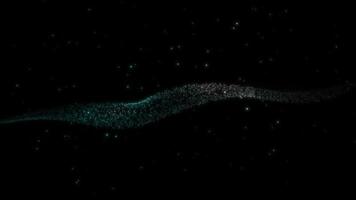 Teal and White Particle Stream Motion Background video