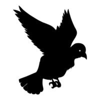 The Pigeon silhouette of flying dove bird vector