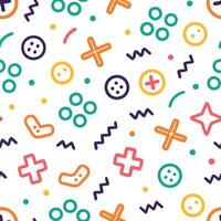 a colorful pattern with various icons and symbols vector