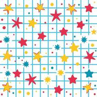 a colorful star pattern with squares and stars vector