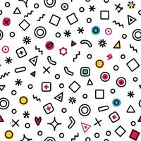 seamless pattern with geometric shapes and colors vector