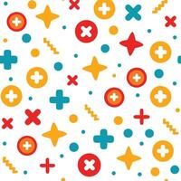 a colorful pattern with crosses and stars vector