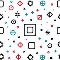 a seamless pattern with various shapes and symbols vector