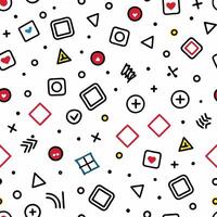 a pattern with various shapes and symbols vector
