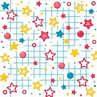 a colorful star pattern with squares and stars vector