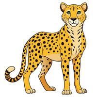 illustration of a cheetah isolated on white background vector