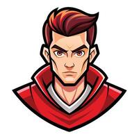 a cartoon man in red and white vector