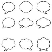 speech bubbles set of different shapes vector