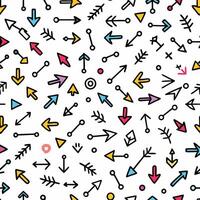 seamless pattern with colorful arrows and arrows vector