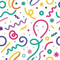 a colorful pattern with various shapes and lines vector