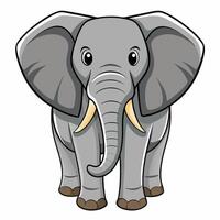 an elephant with tusks standing in front of a white background vector