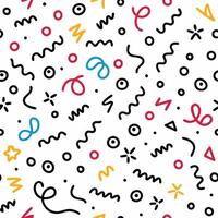 seamless pattern with colorful shapes and lines vector