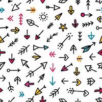 seamless pattern with colorful arrows and arrows vector