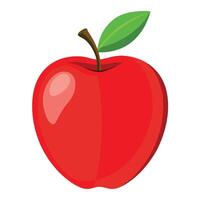 an apple is shown on a white background vector